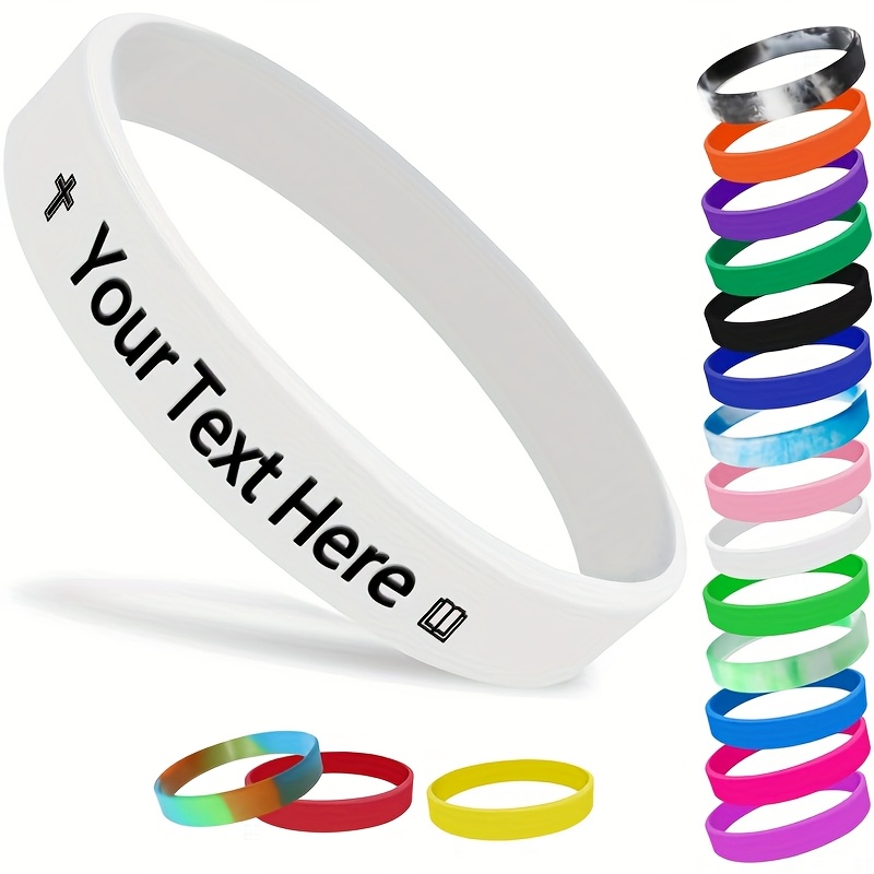 70pcs Silicone Bracelets with Religious Patterns, Create Your Own Design